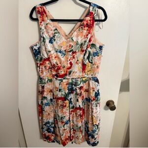 Tahari Arthur S Levine Vibrant Floral Midi Dress - Multicolor